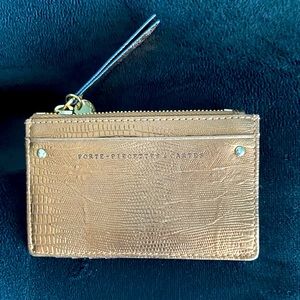 Bronze Porte-Piecettes et Cartes zipper card case in great condition!